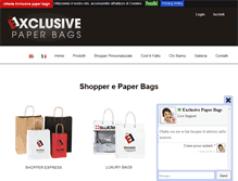 Tablet Screenshot of exclusivepaperbags.com